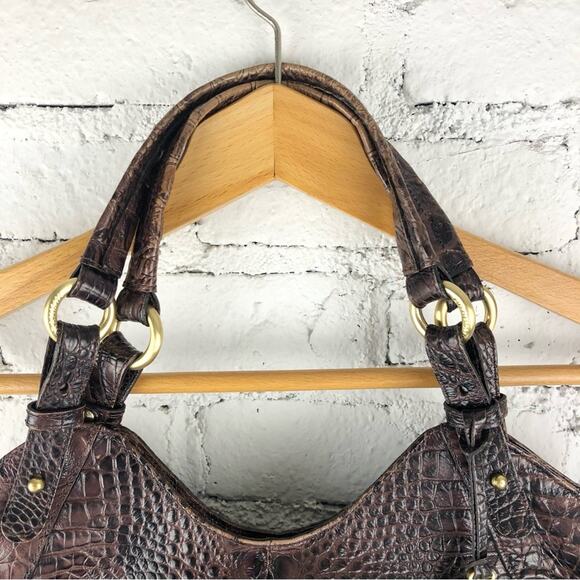 Vintage Brahmin Annie Pleated Truffle Melbourne Bag and Wallet - Picture 3 of 16